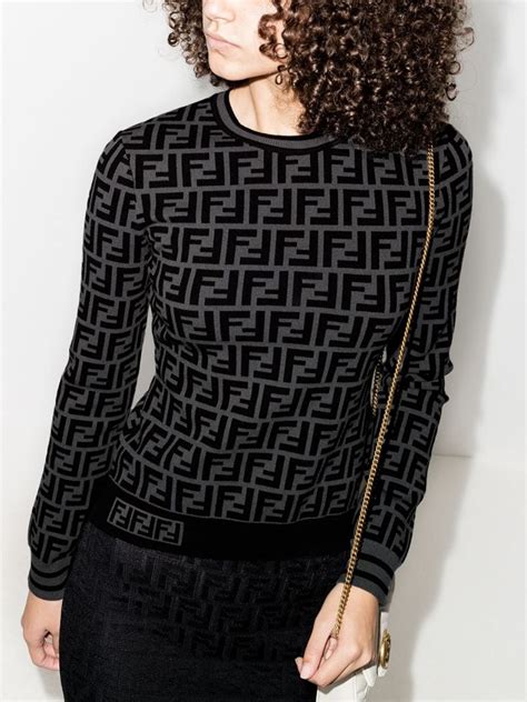 fendi motif sweater|Fendi sweater women.